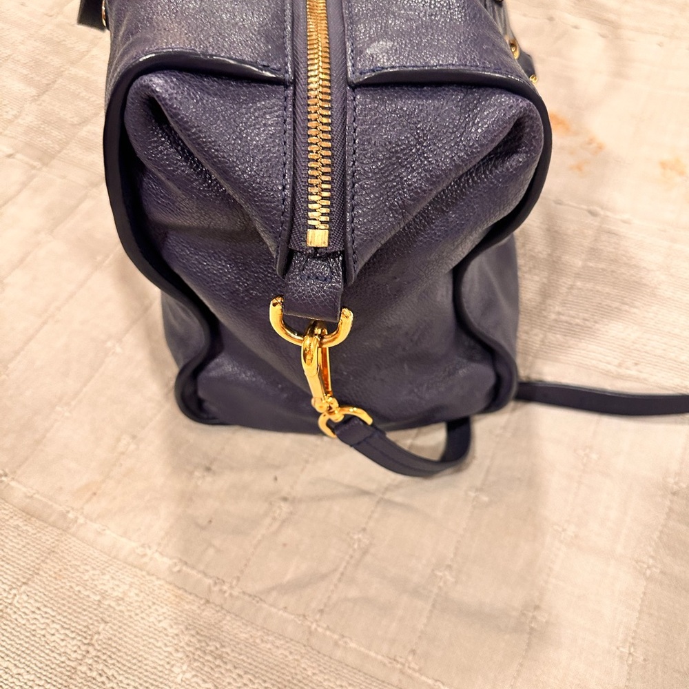 Louis Vuitton Navy Satchel with Gold Details - Picture 5 of 10